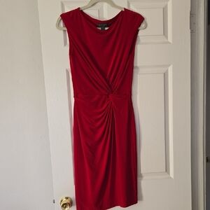 Lauren Ralph Lauren Red Midi Dress Size 4